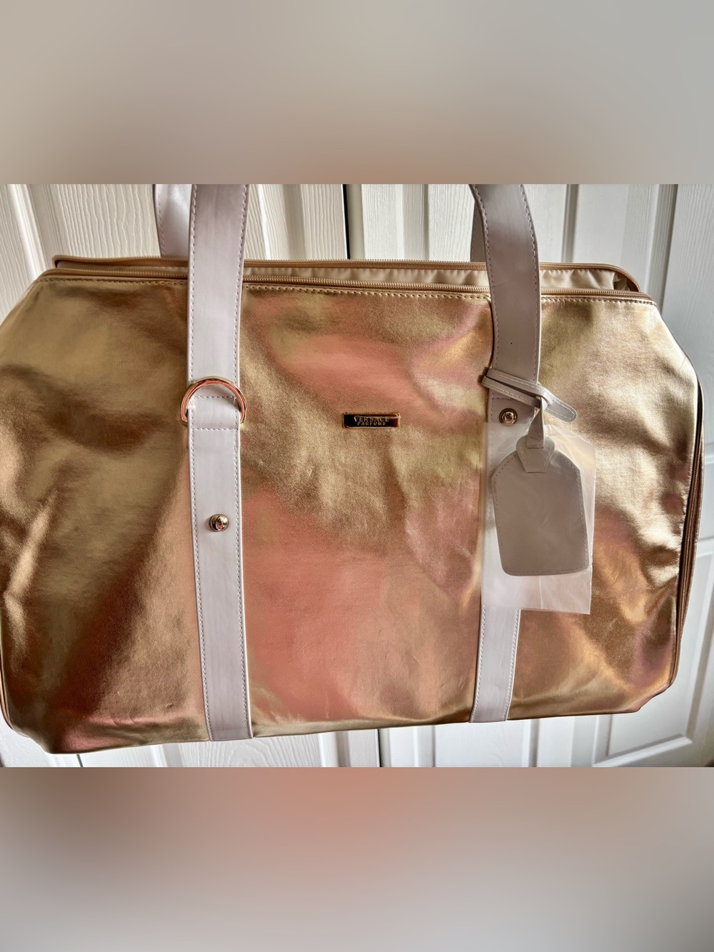 NWT Versace Gold Duffle Bag - INCLUDES Dustbag and Strap